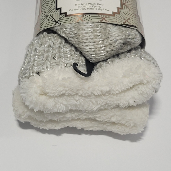 MINX NY Aromasoles▪︎Infused, Sherpa Socks w/rubber soles▪︎Sequin Speckled *New* - Picture 2 of 12